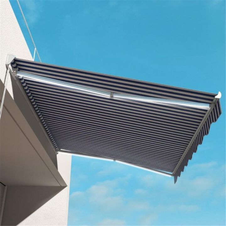 Remote-Controlled Retractable Patio Awning, Weather-Resistant Motorized Canopy