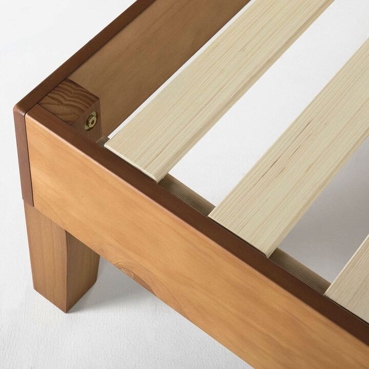Sleek Modern Solid Wood Platform Bed Frame for Stylish Bedroom Design