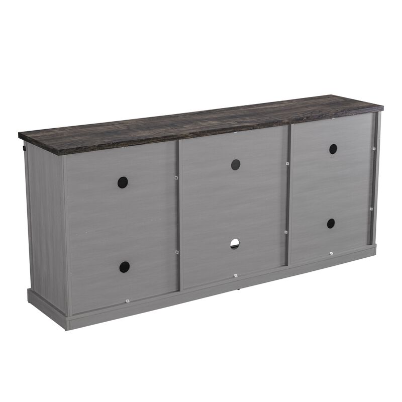 FESTIVO 68" Rustic Barn Door TV Stand for TVs up to 75"