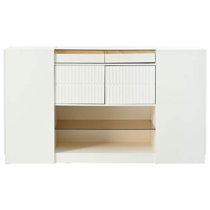 Merax Modern Luxury Island Vanity Dresser and Storage Cabinet