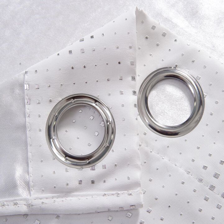Rt Designers Collection Add Elegance To Your Space With Gatsby Rubber Blackout Grommet Curtain Panel 54" X 90" White
