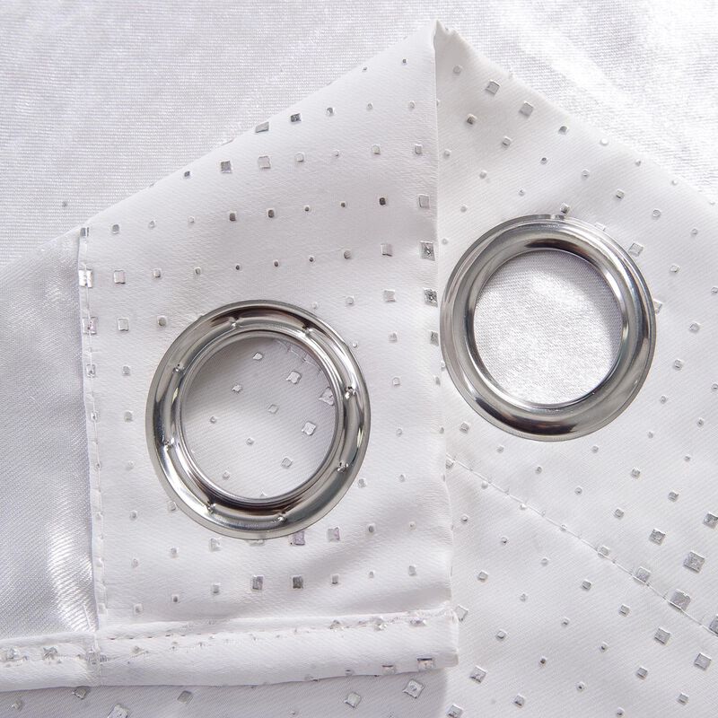 Rt Designers Collection Add Elegance To Your Space With Gatsby Rubber Blackout Grommet Curtain Panel 54" X 90" White