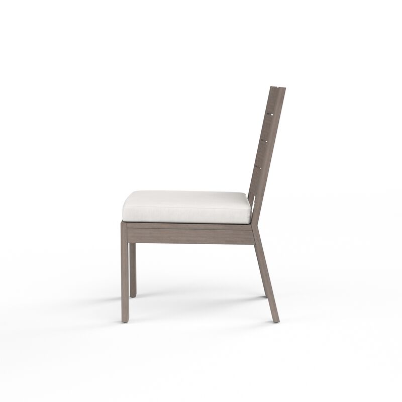 Laguna Armless Dining Chair in Canvas Flax, No Welt