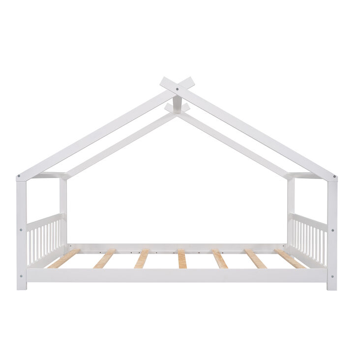 Merax Full Size House Bed Wood Bed