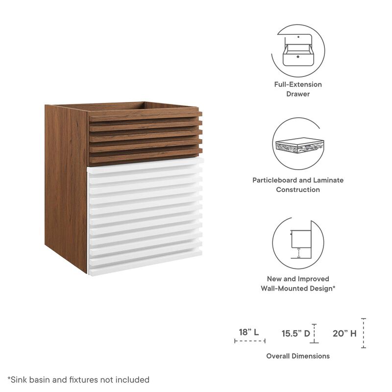 Render 18" Wall-Mount Bathroom Vanity Cabinet