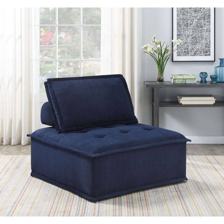 Paxton Navy Armless Chair