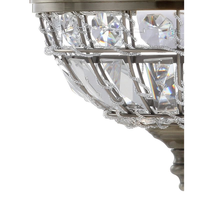 Regina Crystal/Metal Empire LED Pendant