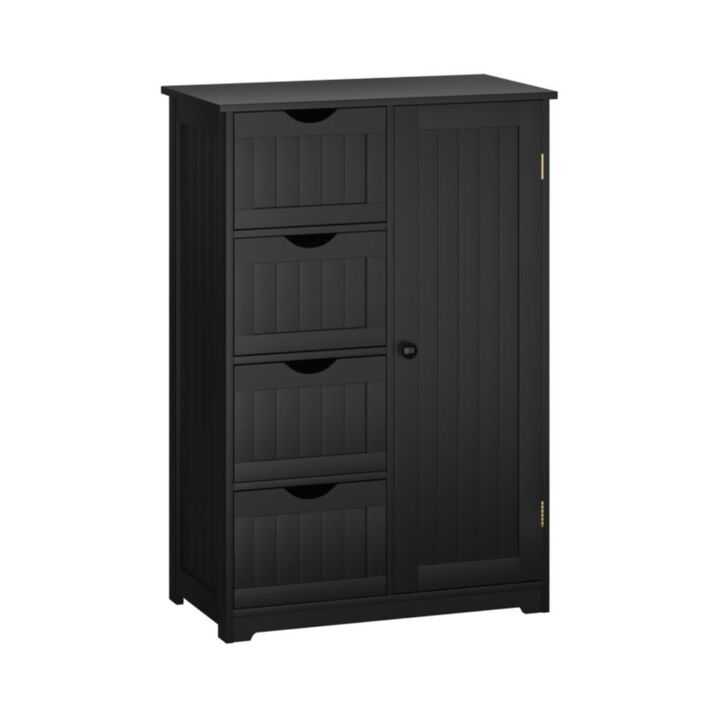 Hivvago Standing Indoor Wooden Cabinet with 4 Drawers