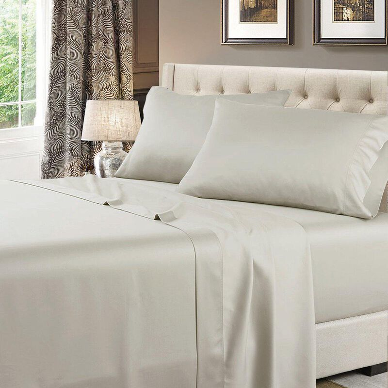 Egyptian Linens Solid 600 Thread Count Cotton Sheets Set.