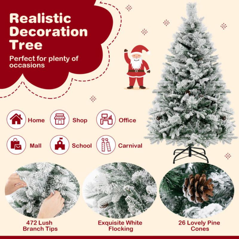 Artificial Xmas Tree with Pine Needles and LED Lights