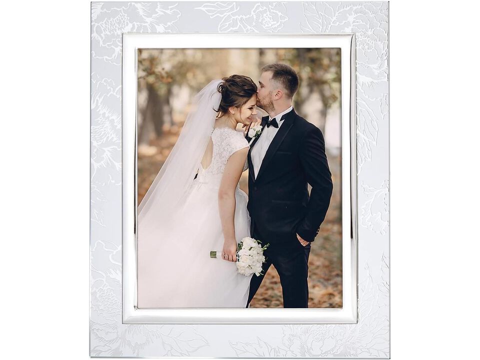 Lenox Silver Peony 8" X 10" Frame, 3.15 LB, Metallic
