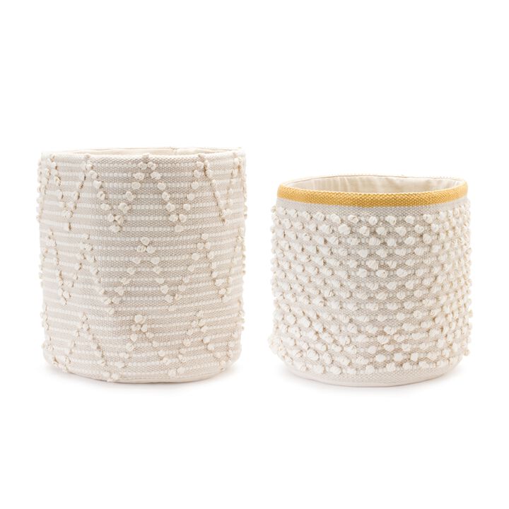 Basket Set of 2 - Versatile Storage Bins for Organizing Home or Office