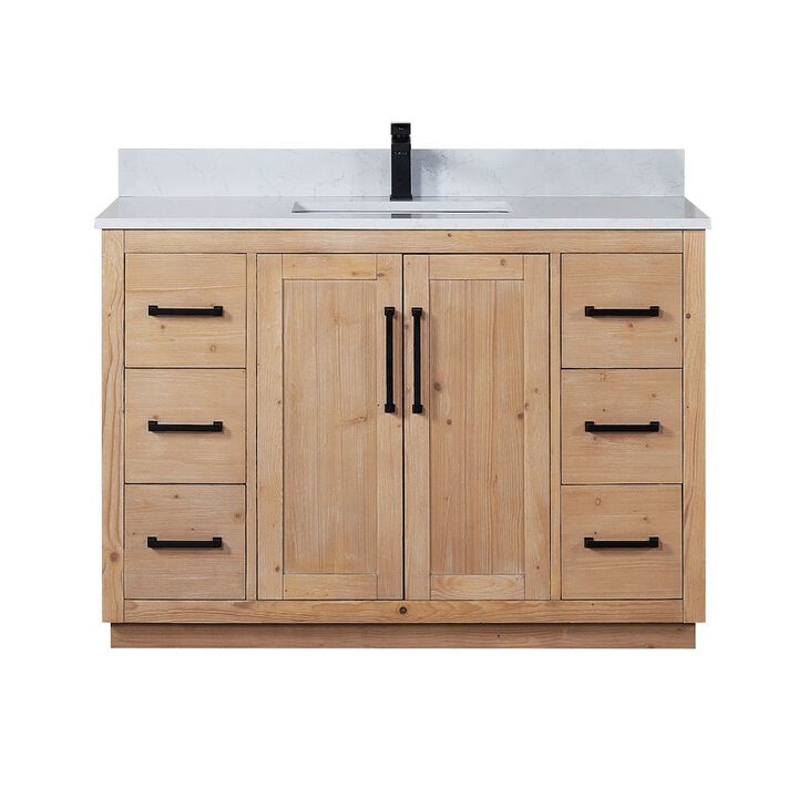 Altair-10 48 Single Bathroom Vanity with Grain White Countertop without Mirror Altair-10 48 Single Bathroom Vanity with Grain White Countertop without Mirror