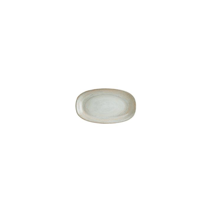Patera 6" x 3.5" x h:0.75" Oval Decorated Porcelain Platter (Set of 2)