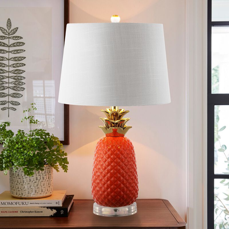 Pineapple Ceramic LED Table Lamp