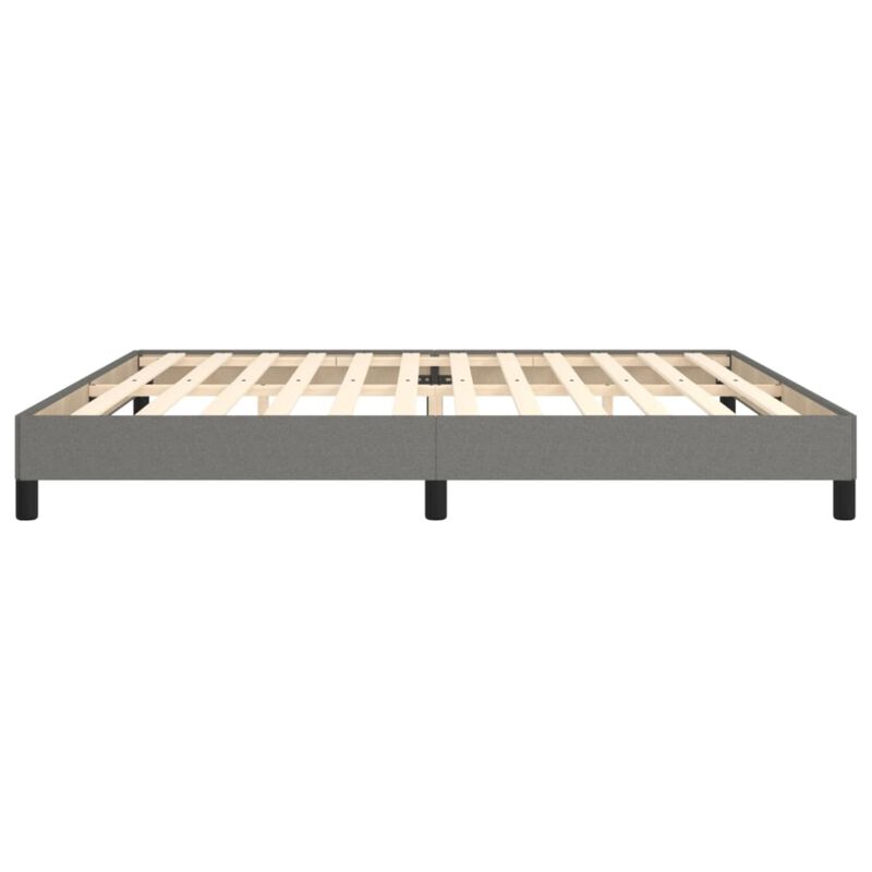 vidaXL Bed Frame Dark Gray 76"x79.9" King Fabric