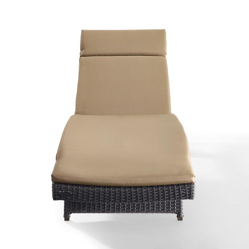 Crosley Furniture Biscayne Outdoor Wicker Chaise Lounge Mocha/Brown