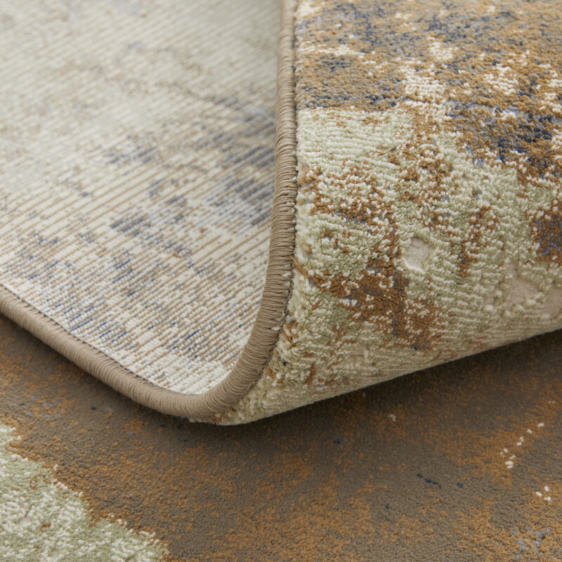 Clio 39K6F Brown/Blue/Ivory 9' x 12' Rug