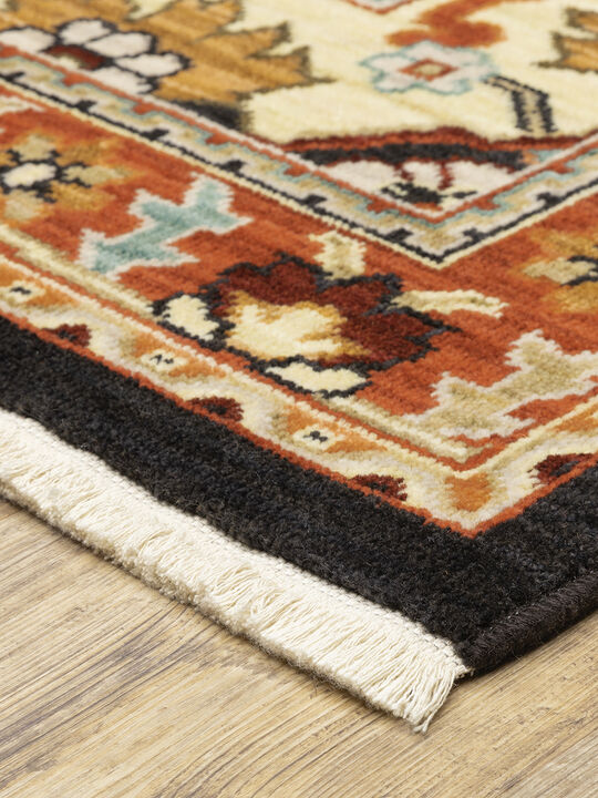 Lilihan 2' x 3' Black Rug