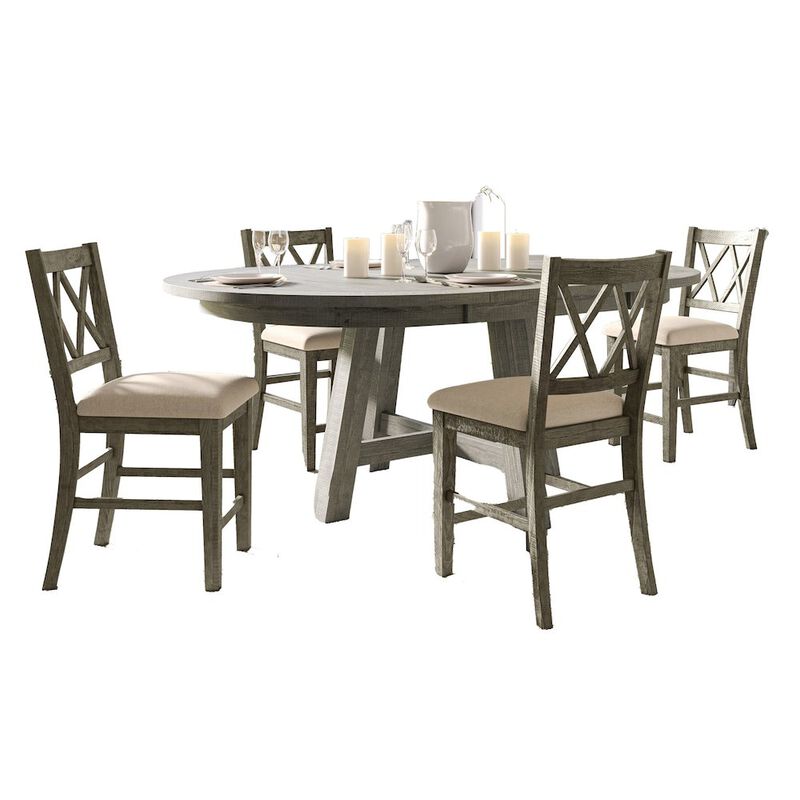 Jofran Solid Wood Five Piece Dining Table Set