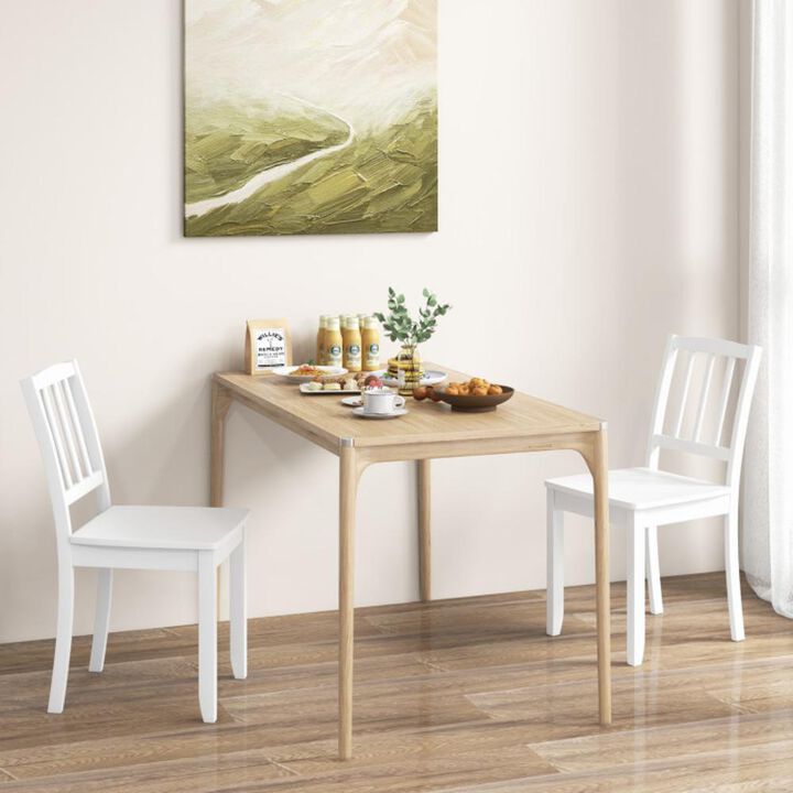 Hivvago Wood Dining Chair Set of 2 with Rubber Wood Legs