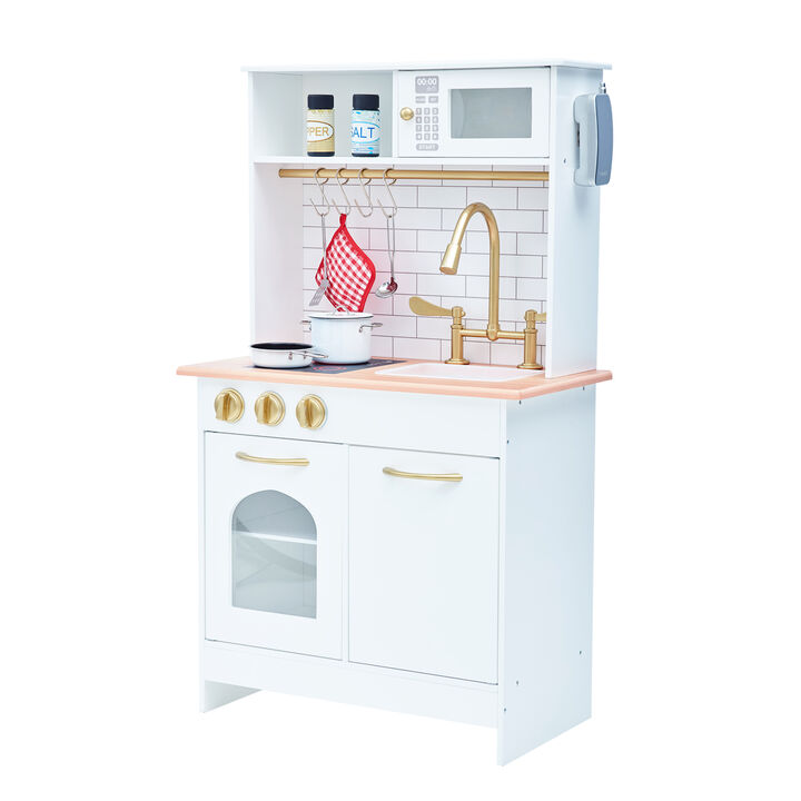 Teamson Kids - Little Chef Boston Modern Play Kitchen - White / Wood