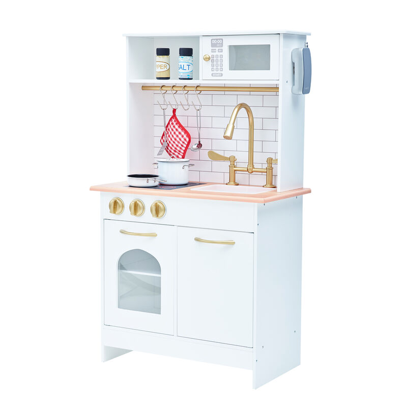 Teamson Kids - Little Chef Boston Modern Play Kitchen - White / Wood