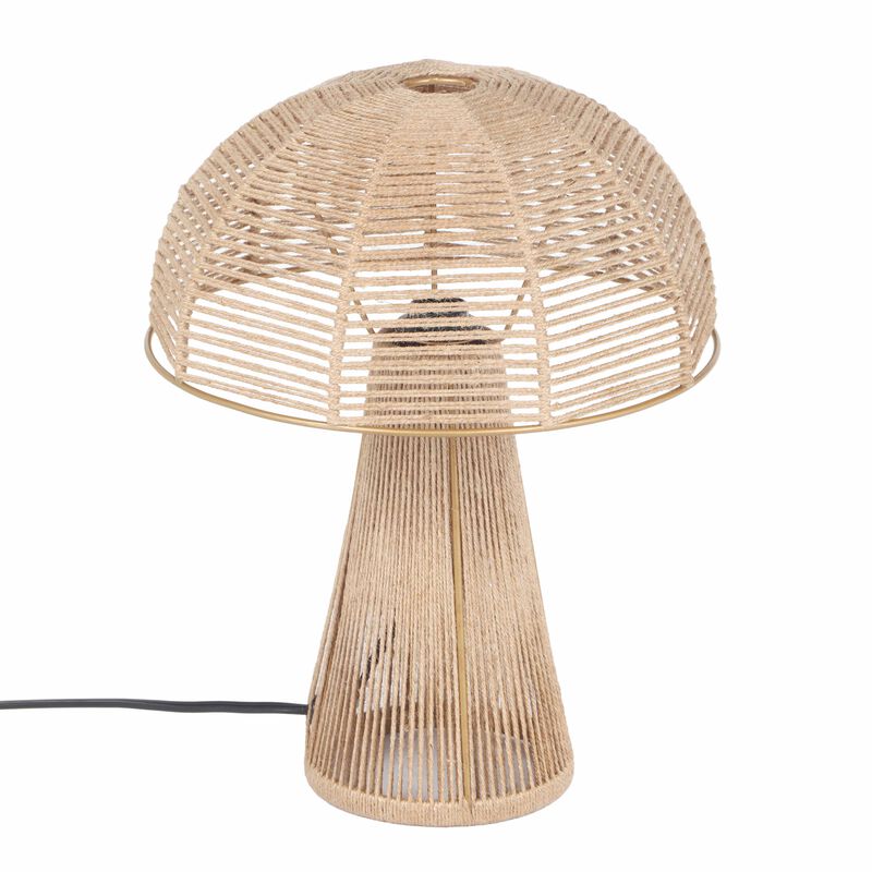 Oddy Black Jute Table Lamp
