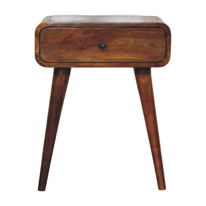 Artisan Furniture Solid Wood Avora Chestnut Nightstand with 1 drawer