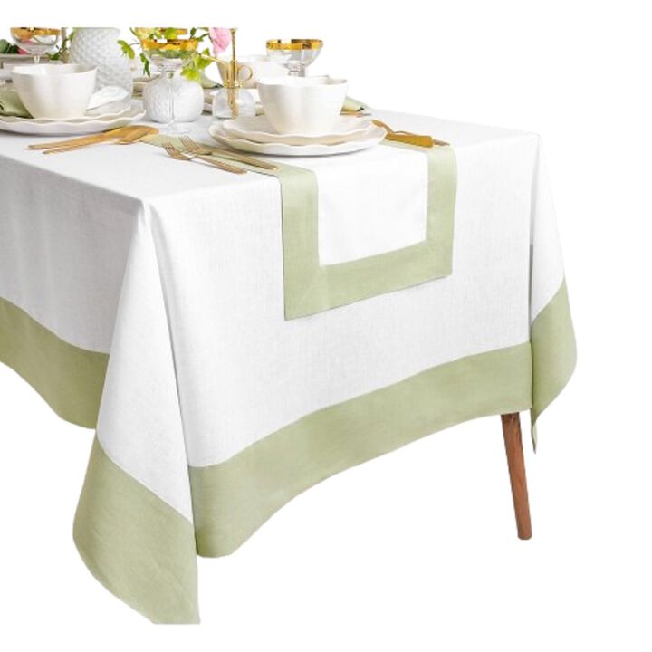 Solino Home 100% Pure Linen Tablecloth 60 x 90 Inch | Contempo