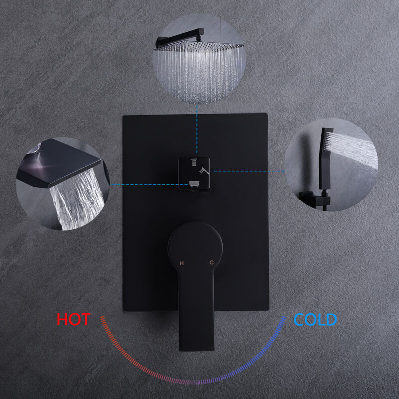 10 Inch Wall Mounted Rainfall Shower Head System Shower Faucet