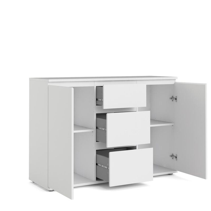 Tvilum Aurora Sideboard with 2 Doors and 3 Drawers, White