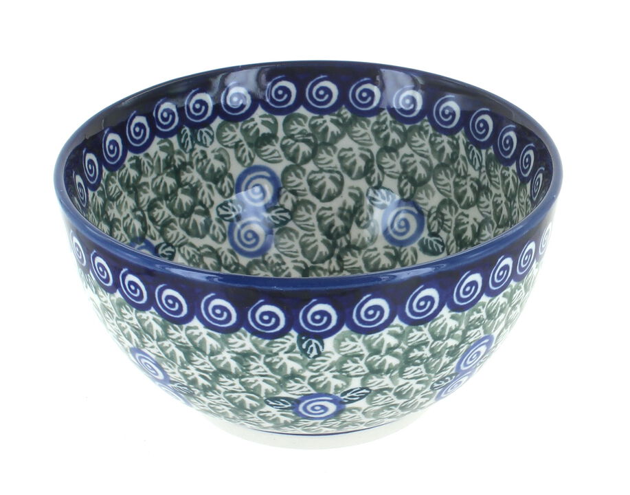 Blue Rose Polish Pottery Kalina Dessert Bowl