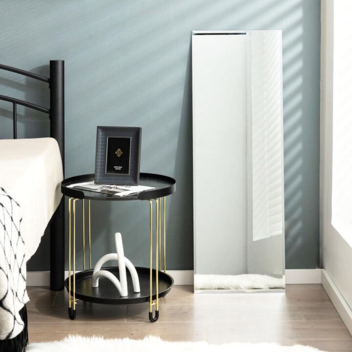 Hivvago 43 x 15 Inch Wall Mounted Frameless Full Length Mirror