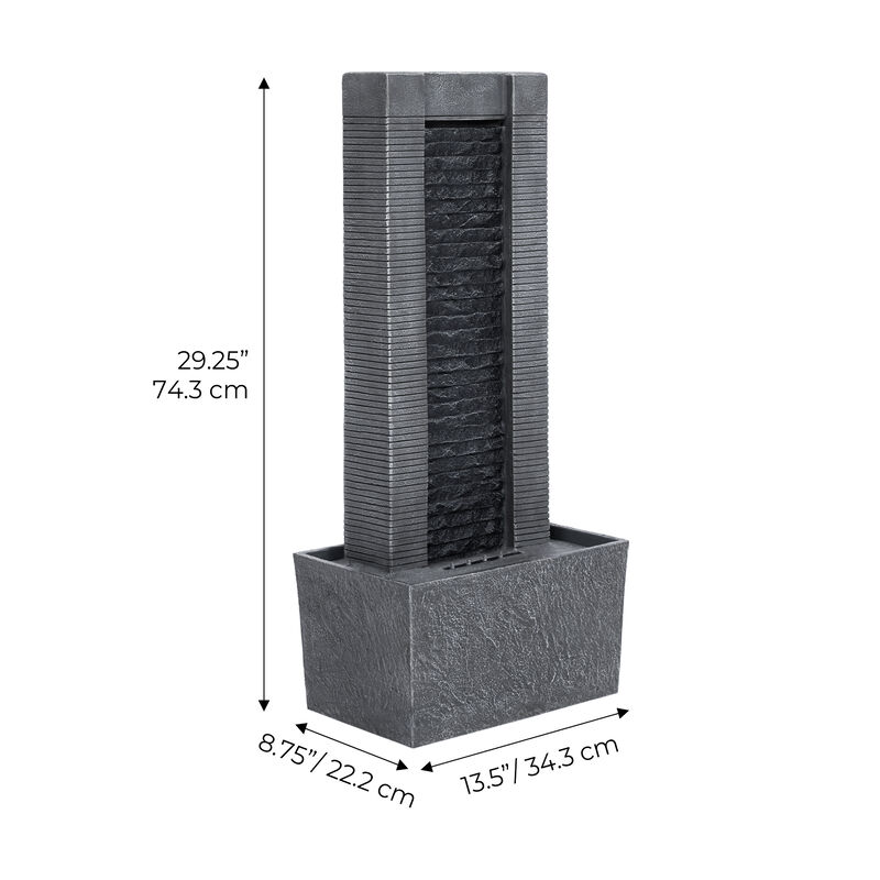 Teamson Home - 27.5 inch Height Water Fountain with LED Lights