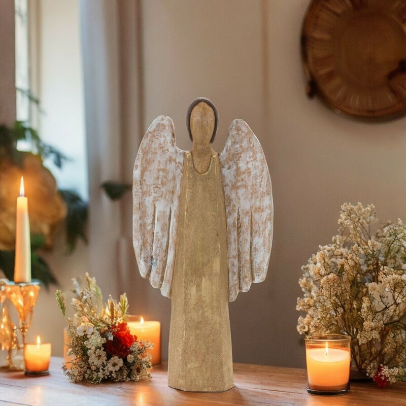 Angel Figurine Decorative Accent for Home, Garden, or Holiday Decor