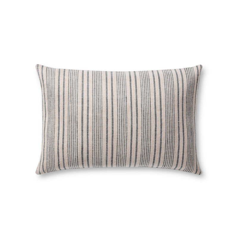 Elaine PMH0031 Beige/Navy 13''x21'' Cover Only by Magnolia Home by Joanna Gaines x Loloi