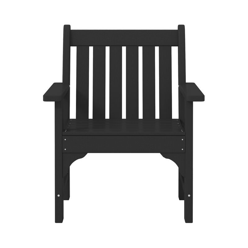 WestinTrends Outdoor Patio HDPE Adirondack Dining Arm Chairs (Set of 2)