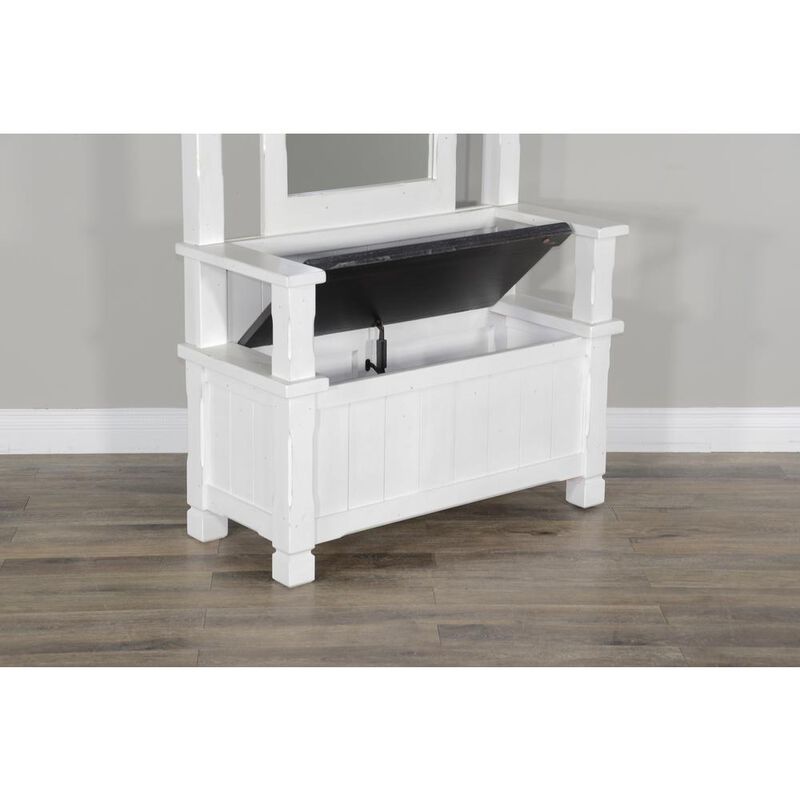 Sunny Designs 78 4-hook Farmhouse Wood Hall Tree