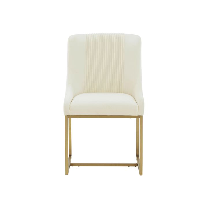 Lisa Pleated Velvet Dining Chair