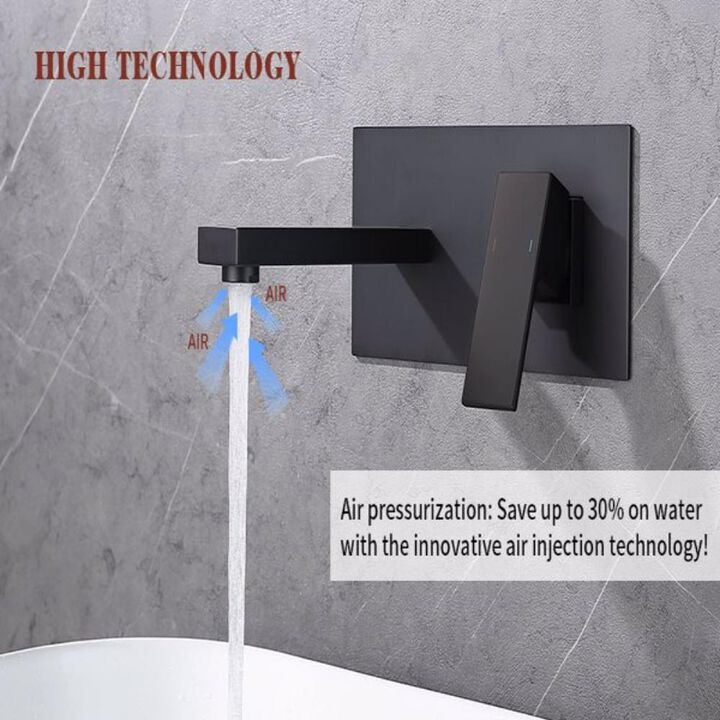 Wall Mount Bathroom Sink or Tub Faucet Modern & Space-Saving Design
