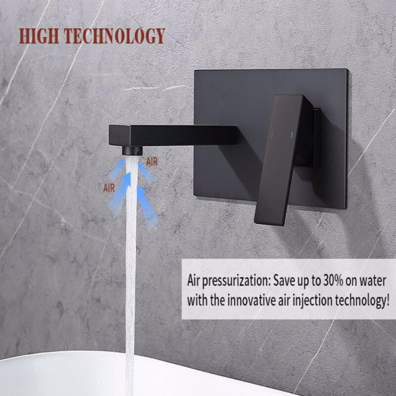 Wall Mount Bathroom Sink or Tub Faucet Modern & Space-Saving Design
