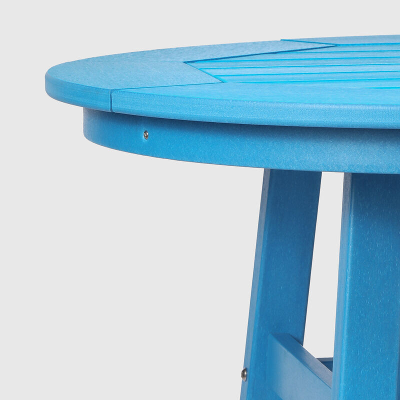 WestinTrends Outdoor 35" HDPE Round Patio Bar Height Table