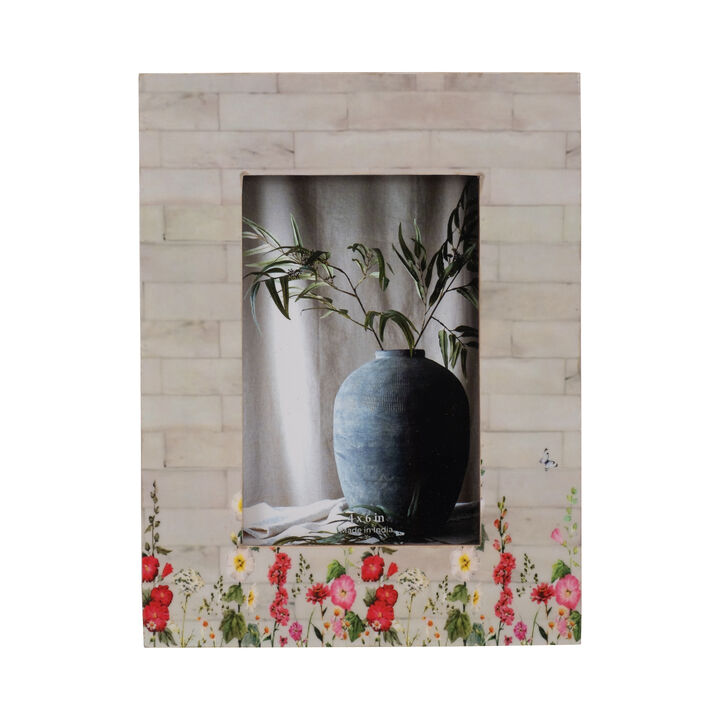 Pink Flower Field Photo Frame