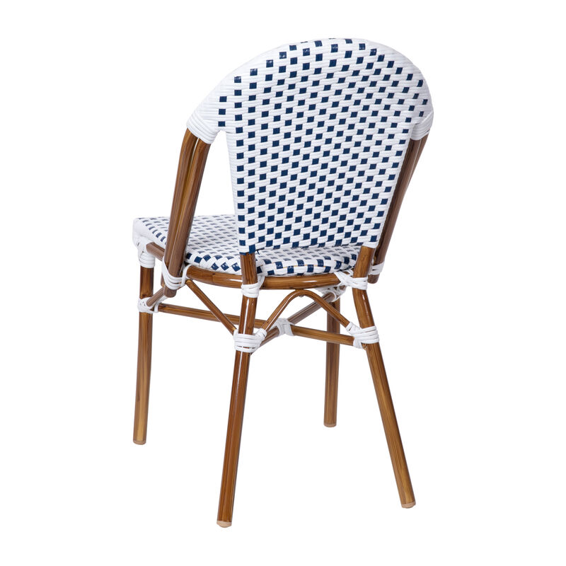 2PK White/Navy Paris Chair