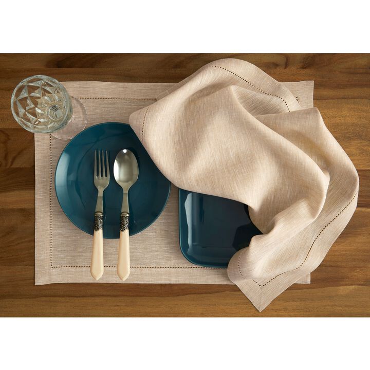 Solino Home 100% Pure Linen Cloth Napkins 20 x 20 Inch Set of 4 Dinner Napkins | Milan