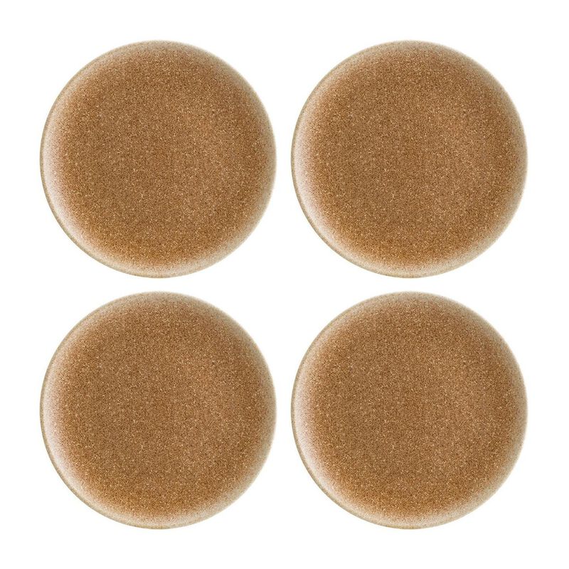 Luca Salmon Matte dia.8.25" Round Brown Porcelain Plate (Set of 4)