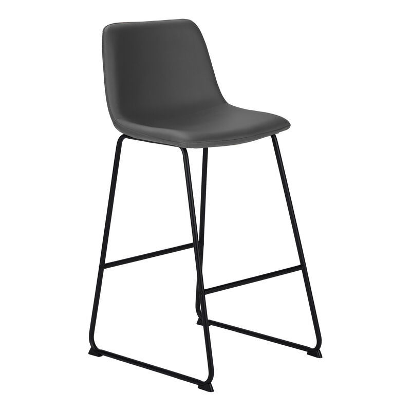 Monarch Specialties Office Chair, Bar Height, Standing, Computer Desk, Work, Pu Leather Look, Metal, Contemporary, Modern