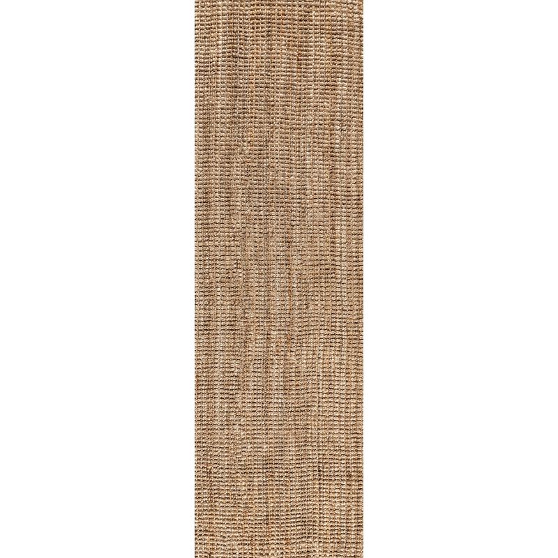 Pata Hand Woven Chunky Jute Natural 2 ft. x 10 ft. Runner Rug