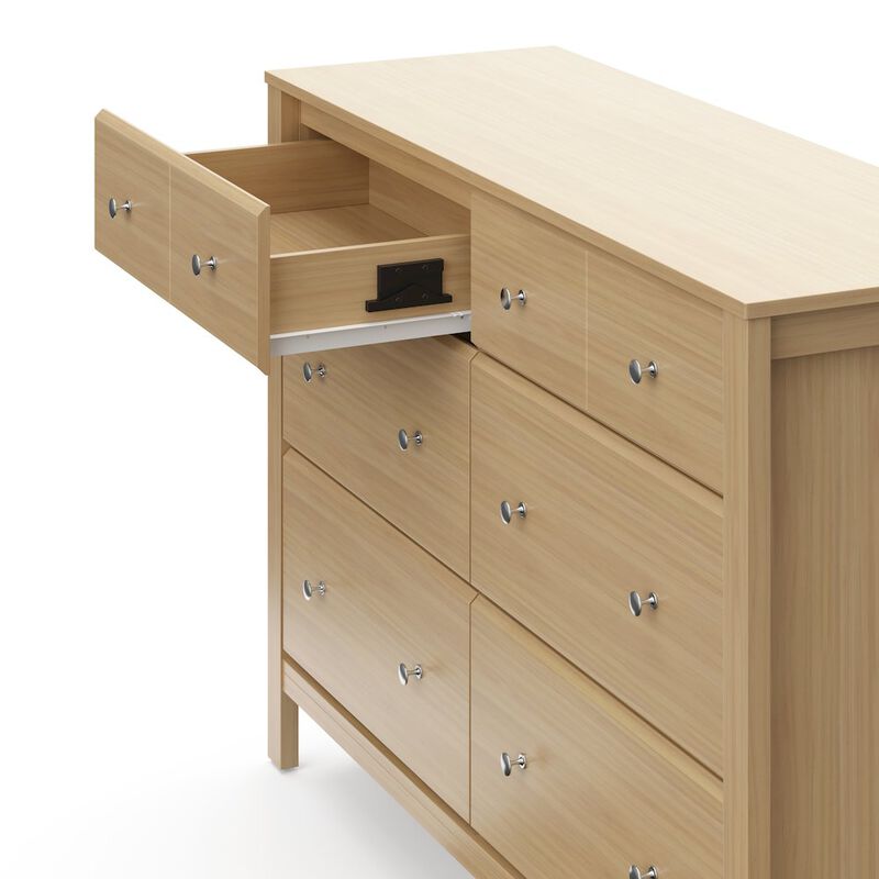Storkcraft Horizon 6 Drawer Dresser (Driftwood) - GREENGUARD Gold Certified